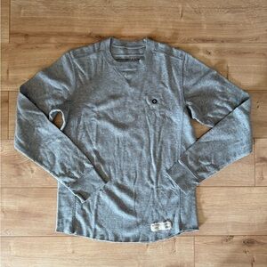 Y2K Abercrombie & Fitch Men’s Gray Thermal Long Sleeve Shirt Size M